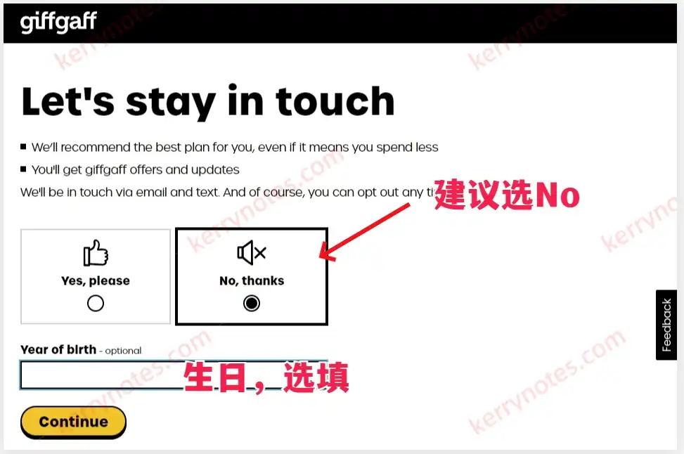 英国手机号giffgaff的申请、激活过程 - 6 giffgaff set subscription